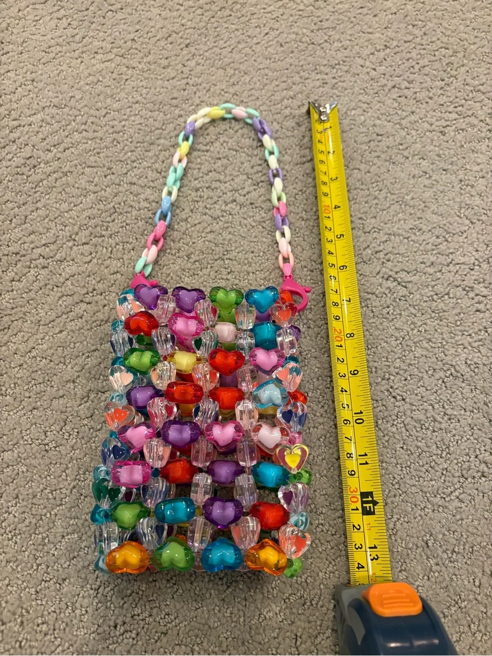 Lola + The Boys, Colorful Heart Beaded Mini Bag